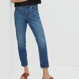 Everlane The Relaxed Straight Fit Ankle Jean Rigid Indigo Mist Blue Wash